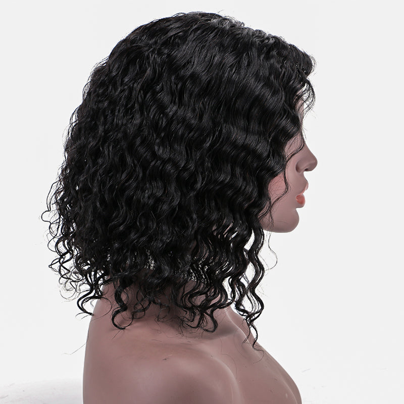 Lace Wig T Part 100%Human Hair Wig Deep Wave item#9153