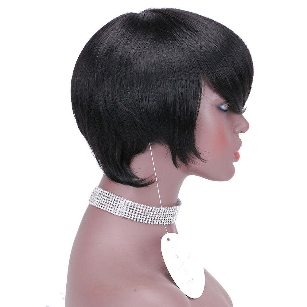 Pixie Cut wig 100%Human Hair Curl Short Wigs Layered Wigs Full Machine Made Wig item#9184