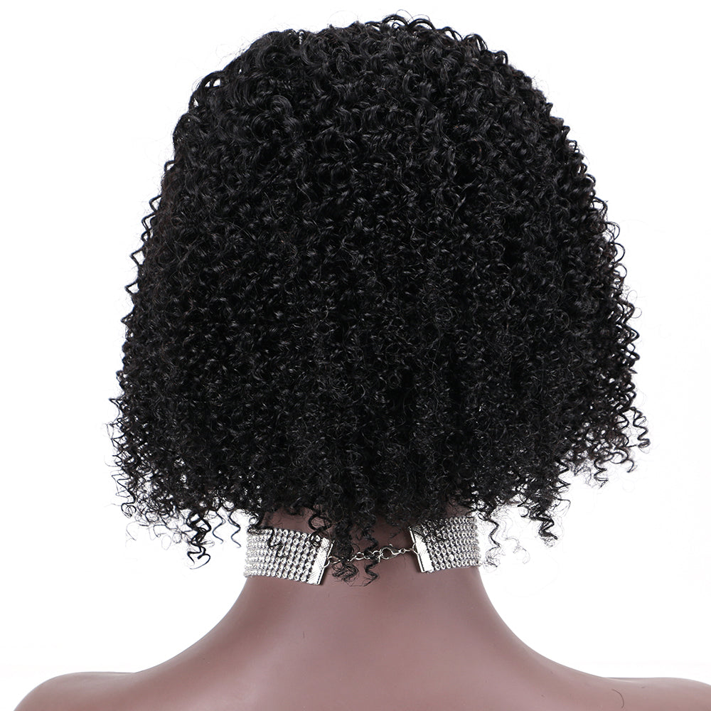 Lace Wig T Part 100%Human Hair Wig Jerry Curl item#9153