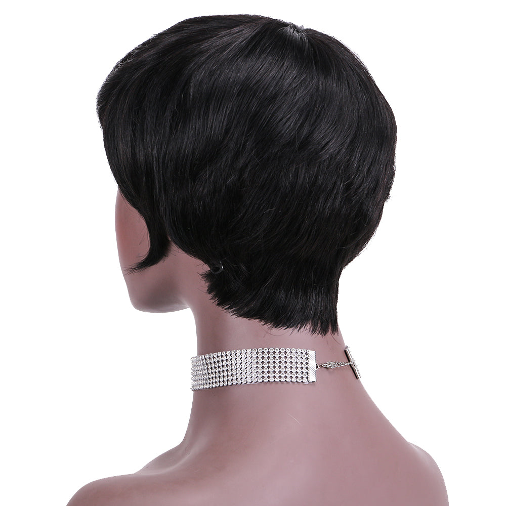 Pixie Cut wig 100%Human Hair Curl Short Wigs Layered Wigs Full Machine Made Wig item#9166