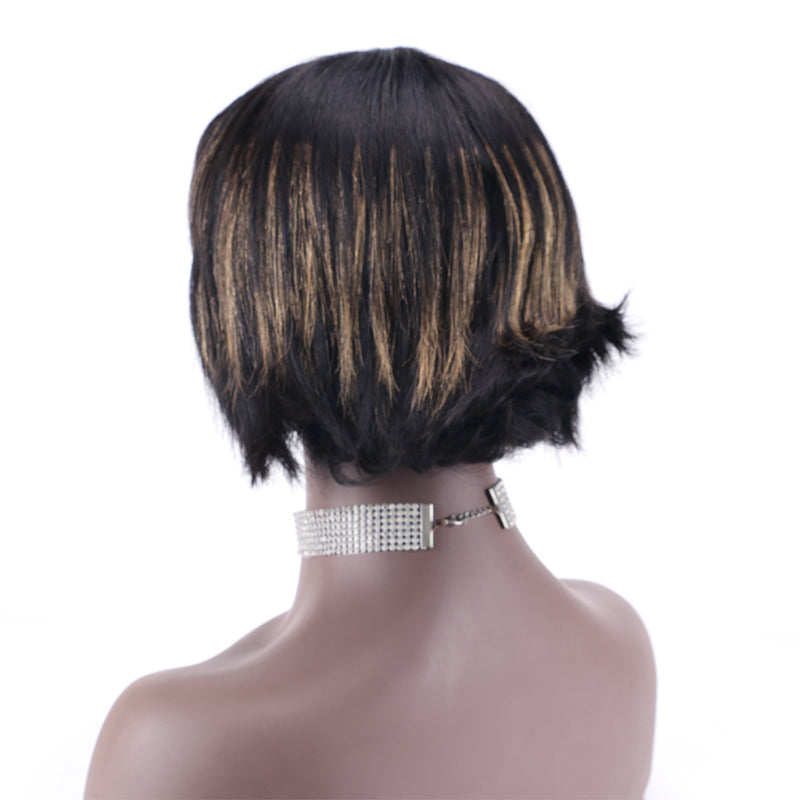 Pixie Cut wig 100%Human Hair Short Wigs Layered Wigs Full Machine Made Wig item#2206