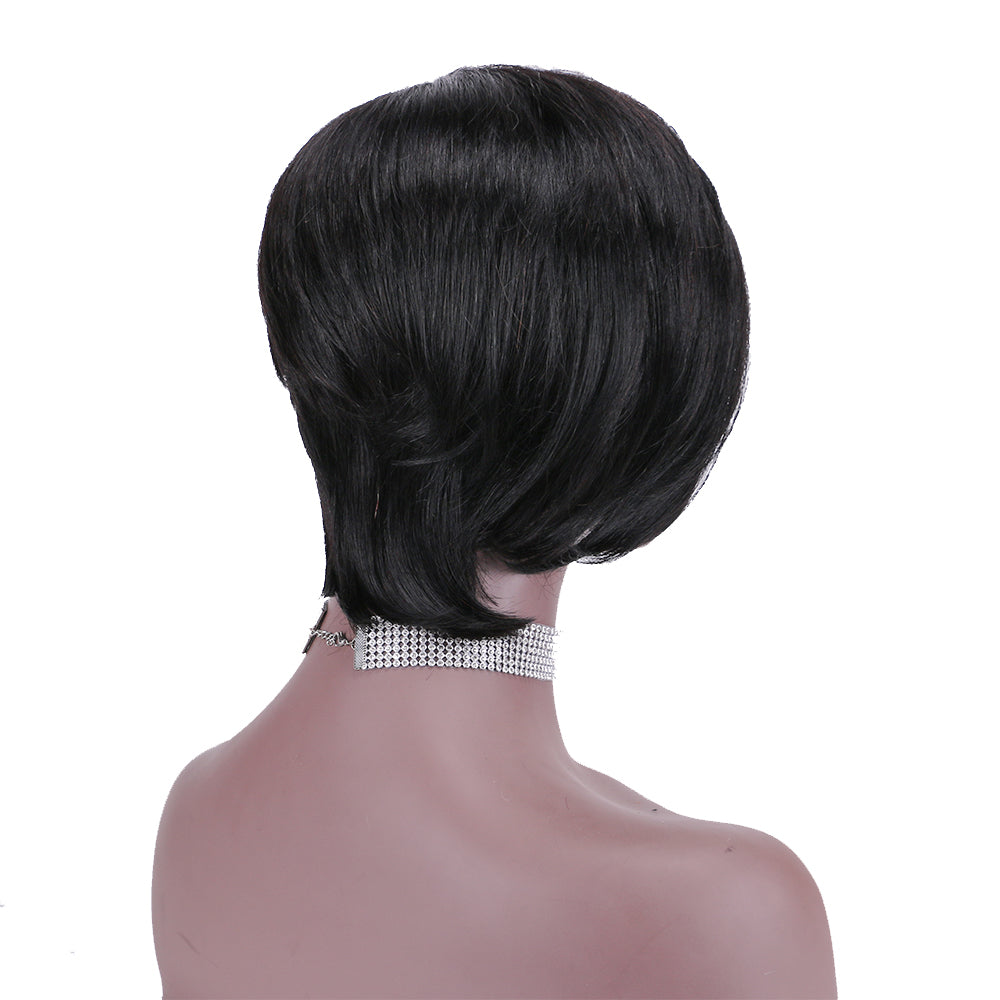 Pixie Cut wig 100%Human Hair Curl Short Wigs Layered Wigs Full Machine Made Wig item#9188