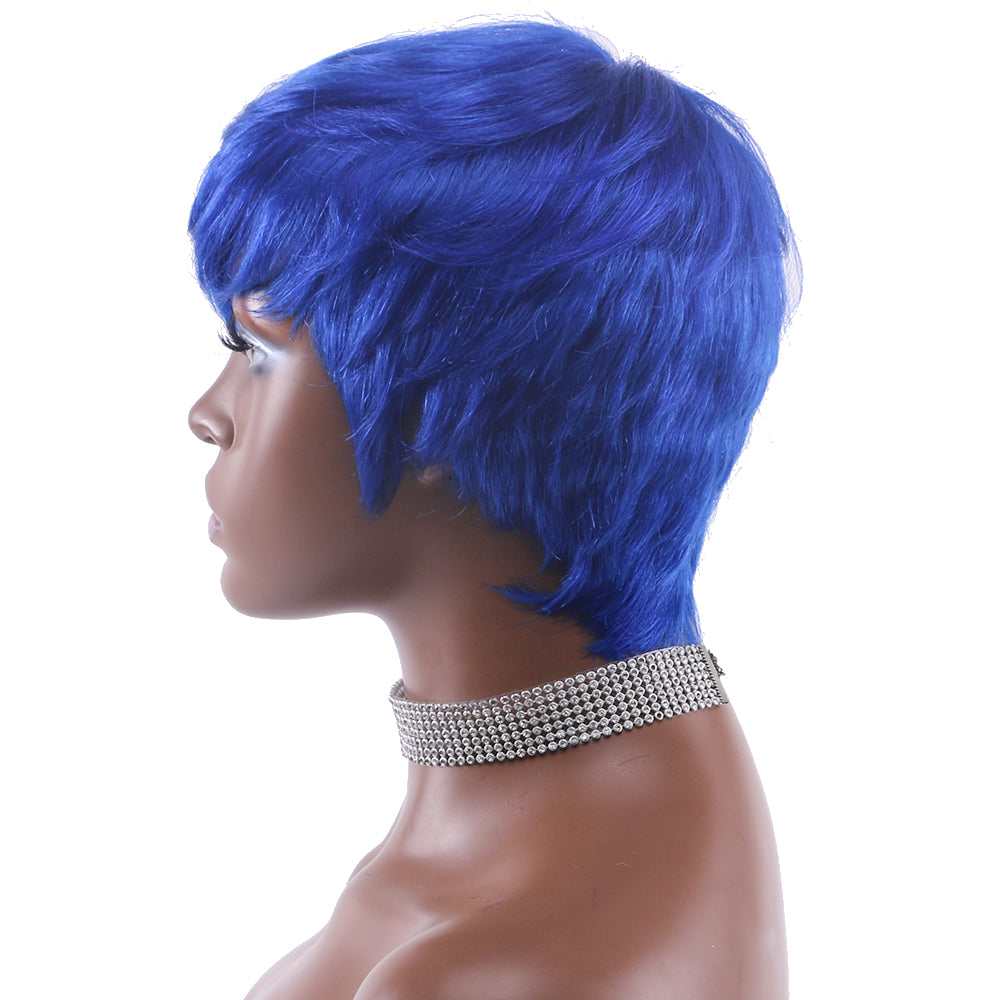 Pixie Cut wig 100%Human Hair Curl Short Wigs Layered Wigs Full Machine Made Wig item#2261