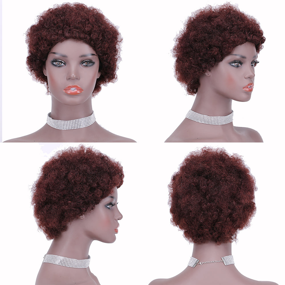 Pixie Cut wig 100%Human Hair Curl Short Wigs Layered Wigs Full Machine Made Wig item#9032