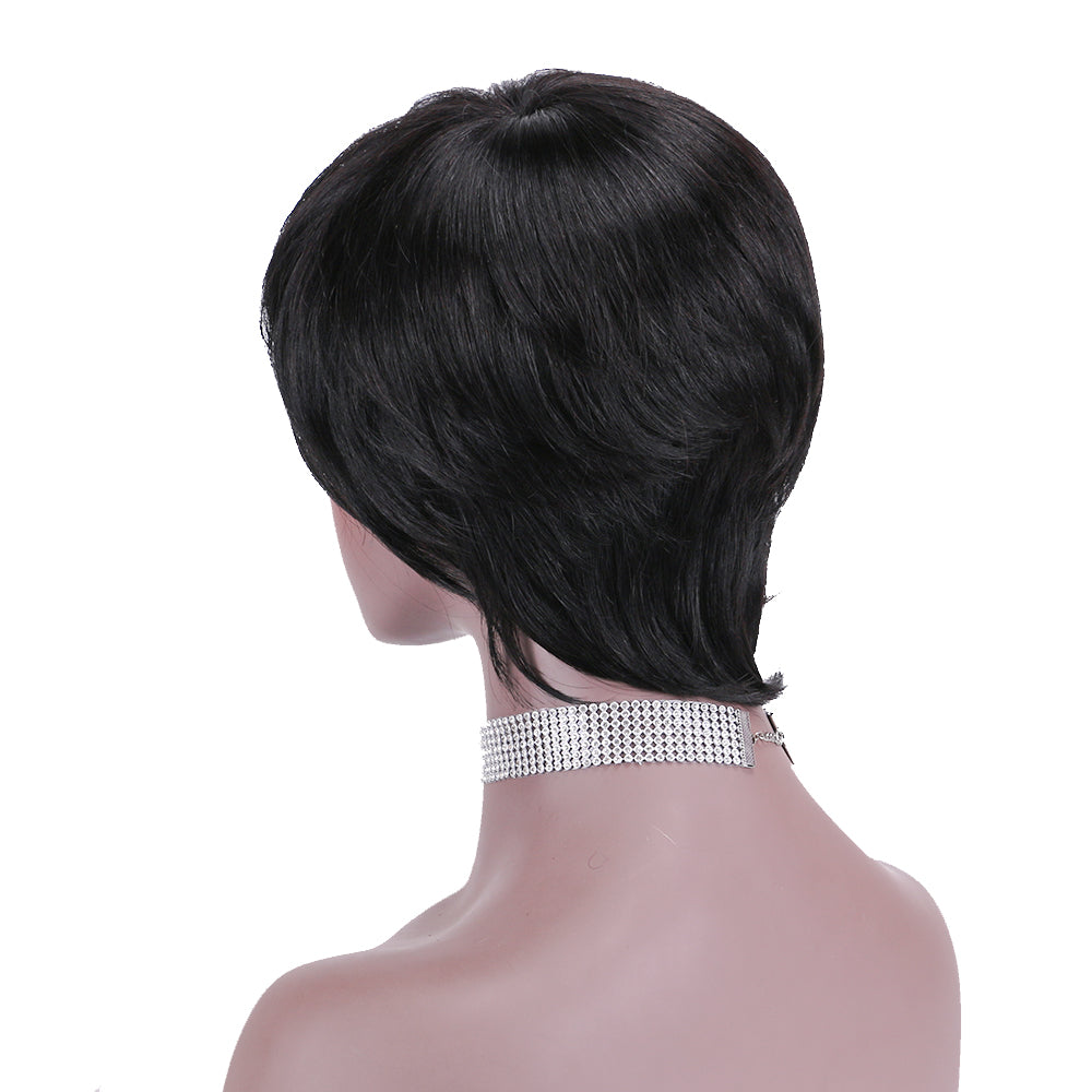 Pixie Cut wig 100%Human Hair Curl Short Wigs Layered Wigs Full Machine Made Wig item#9188