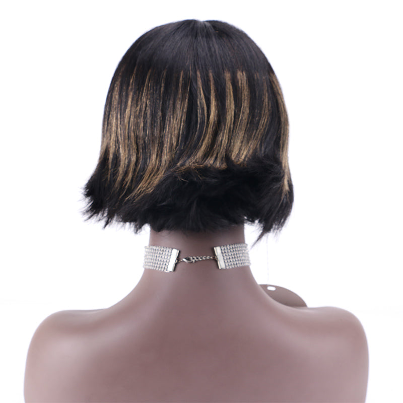 Pixie Cut wig 100%Human Hair Short Wigs Layered Wigs Full Machine Made Wig item#2206