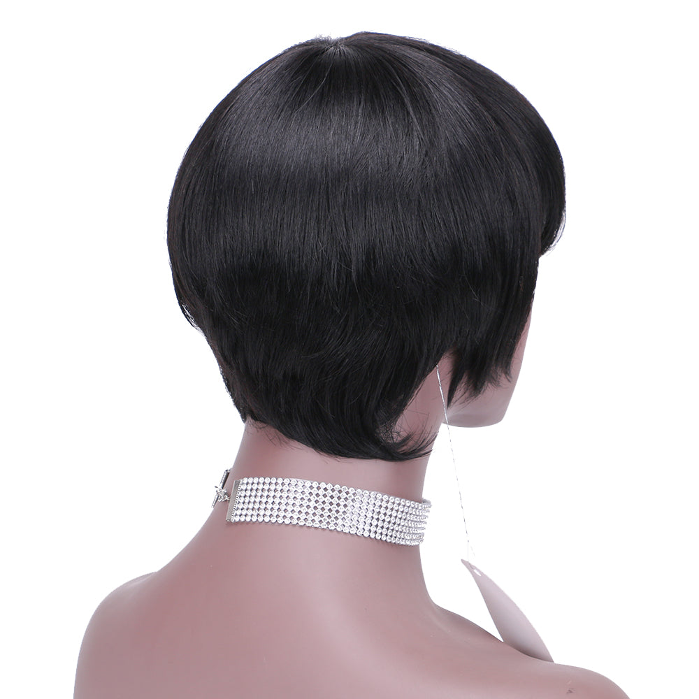 Pixie Cut wig 100%Human Hair Curl Short Wigs Layered Wigs Full Machine Made Wig item#9184