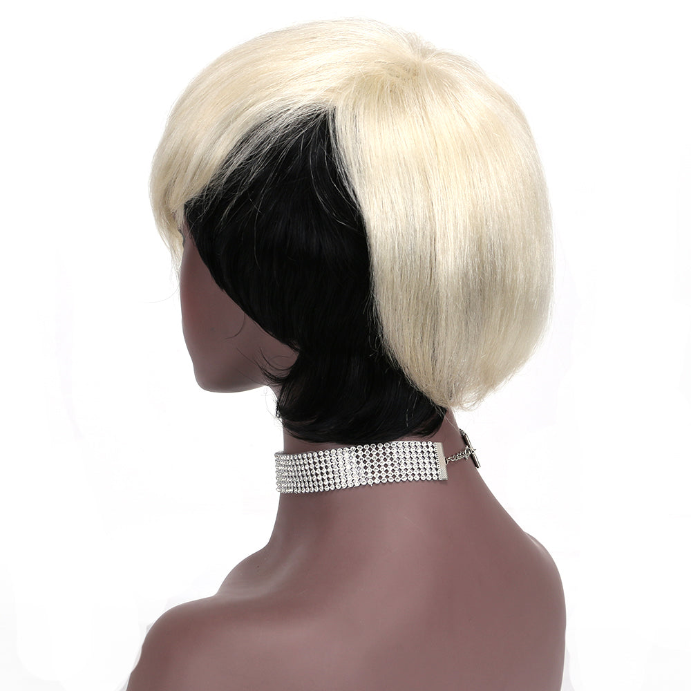 Pixie Cut wig 100%Human Hair Curl Short Wigs Layered Wigs Full Machine Made Wig item#9183