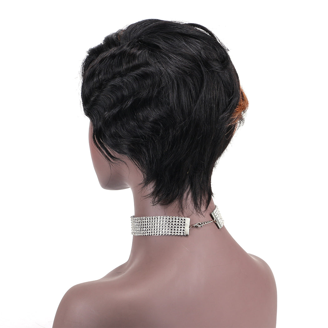 Pixie Cut wig 100%Human Hair Short Wigs Layered Wigs Full Machine Made Wig item#9202