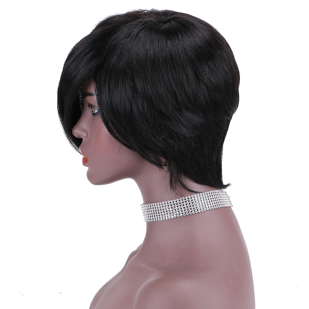 Pixie Cut wig 100%Human Hair Curl Short Wigs Layered Wigs Full Machine Made Wig item#9188