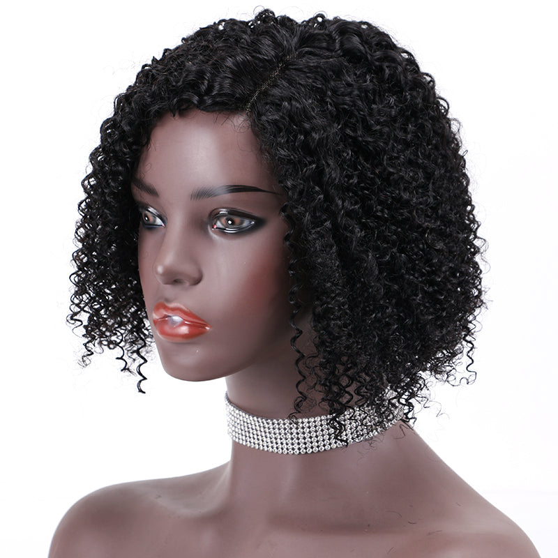 Lace Wig T Part 100%Human Hair Wig Jerry Curl item#9153