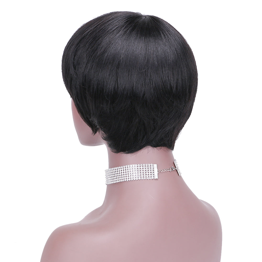 Pixie Cut wig 100%Human Hair Curl Short Wigs Layered Wigs Full Machine Made Wig item#9184