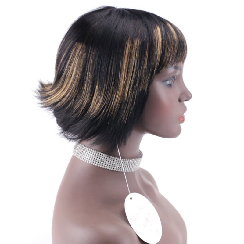 Pixie Cut wig 100%Human Hair Short Wigs Layered Wigs Full Machine Made Wig item#2206