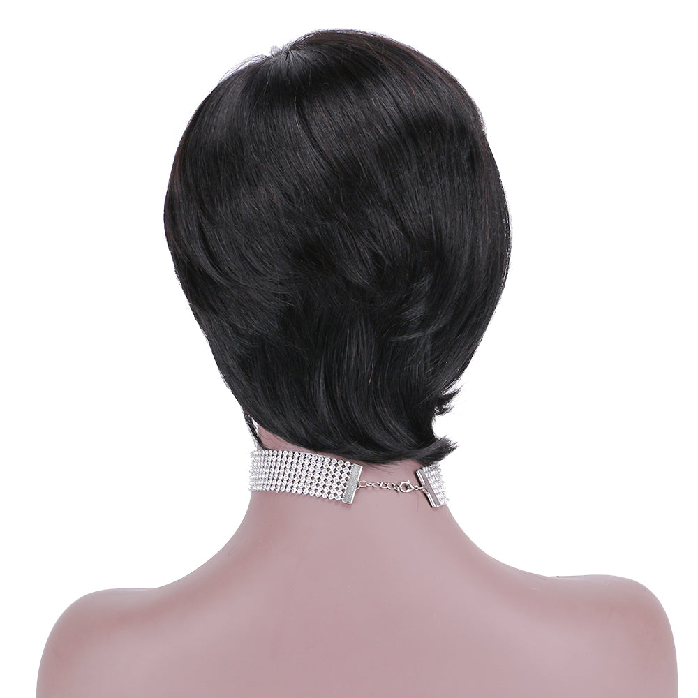 Pixie Cut wig 100%Human Hair Curl Short Wigs Layered Wigs Full Machine Made Wig item#9188