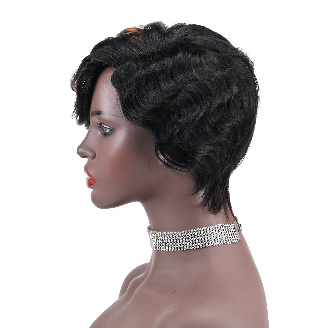 Pixie Cut wig 100%Human Hair Short Wigs Layered Wigs Full Machine Made Wig item#9202