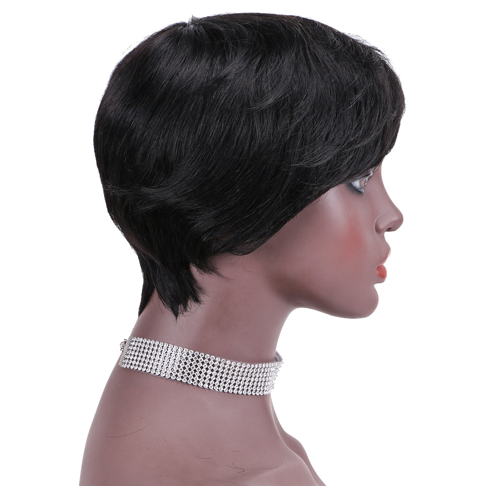 Pixie Cut wig 100%Human Hair Curl Short Wigs Layered Wigs Full Machine Made Wig item#9166