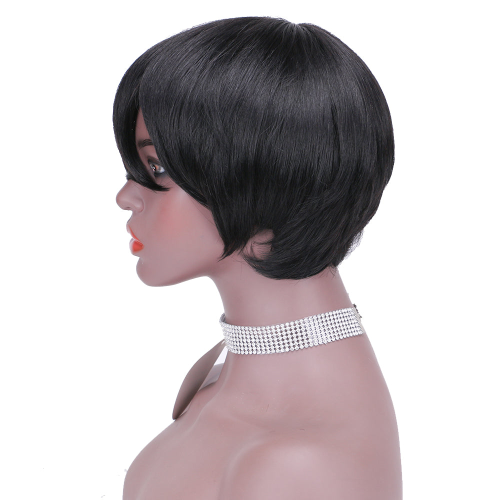 Pixie Cut wig 100%Human Hair Curl Short Wigs Layered Wigs Full Machine Made Wig item#9184