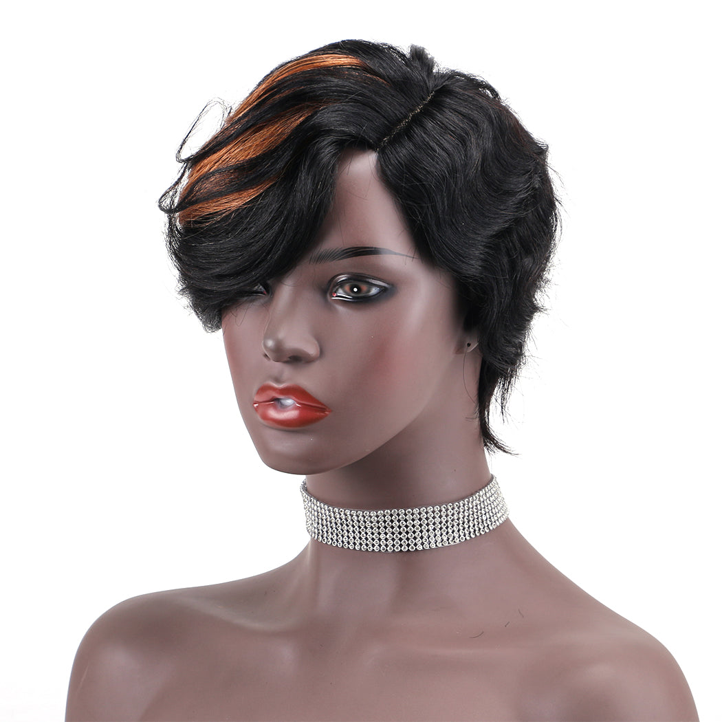 Pixie Cut wig 100%Human Hair Short Wigs Layered Wigs Full Machine Made Wig item#9202