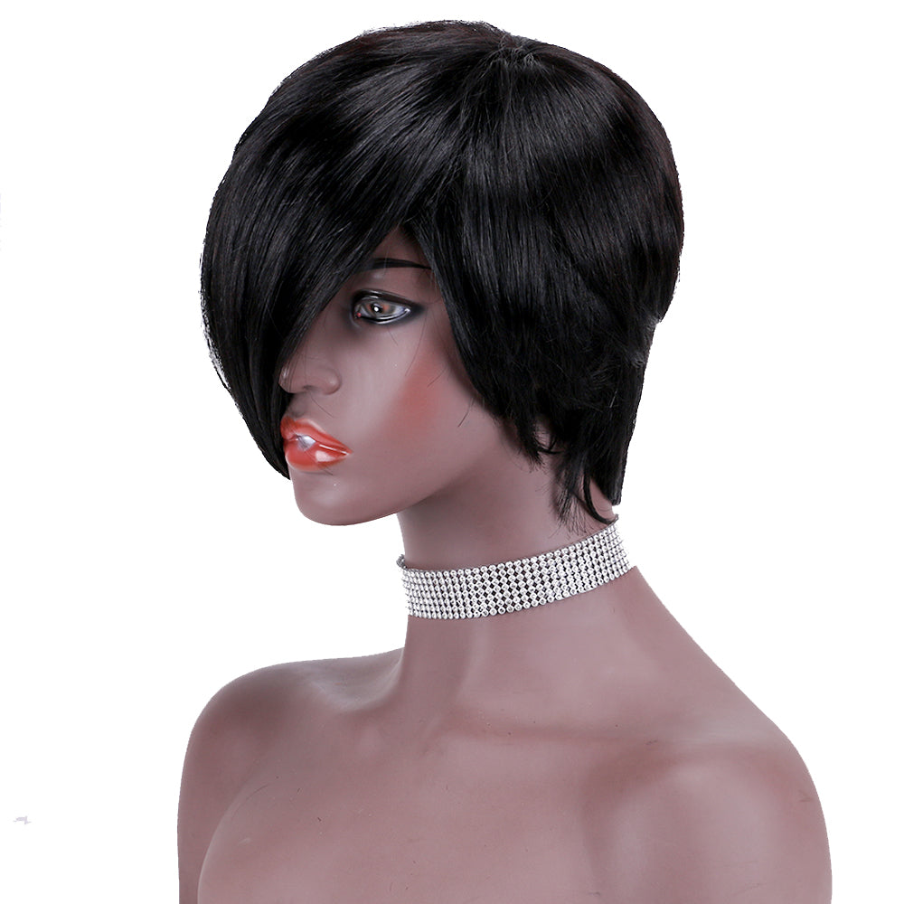 Pixie Cut wig 100%Human Hair Curl Short Wigs Layered Wigs Full Machine Made Wig item#9188