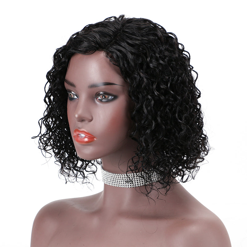 Lace Wig T Part 100%Human Hair Wig Water Wave item#9153