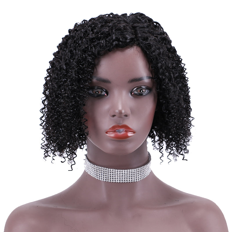 Lace Wig T Part 100%Human Hair Wig Jerry Curl item#9153