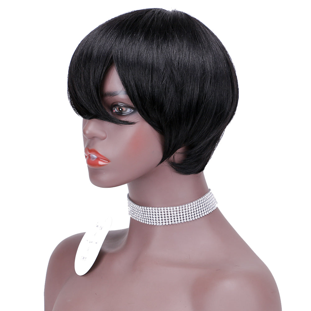 Pixie Cut wig 100%Human Hair Curl Short Wigs Layered Wigs Full Machine Made Wig item#9184