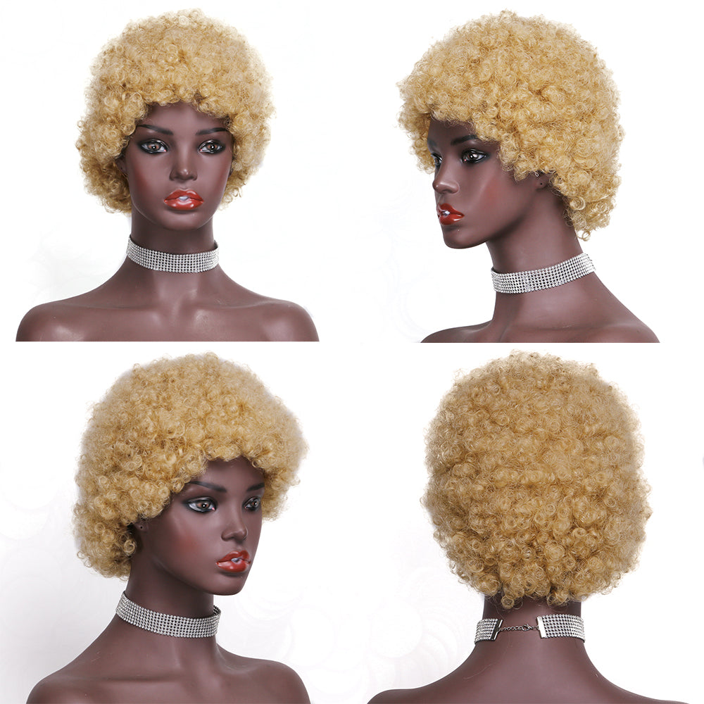 Pixie Cut wig 100%Human Hair Curl Short Wigs Layered Wigs Full Machine Made Wig item#9032