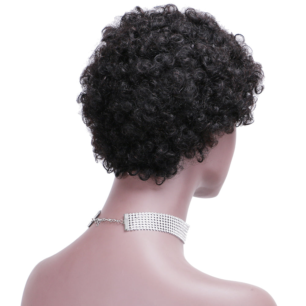 Pixie Cut wig 100%Human Hair Curl Short Wigs Layered Wigs Full Machine Made Wig item#9044