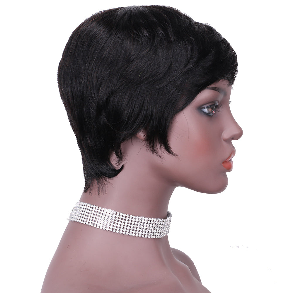 Pixie Cut wig 100%Human Hair Short Wigs Layered Wigs Full Machine Made Wig  item#9069