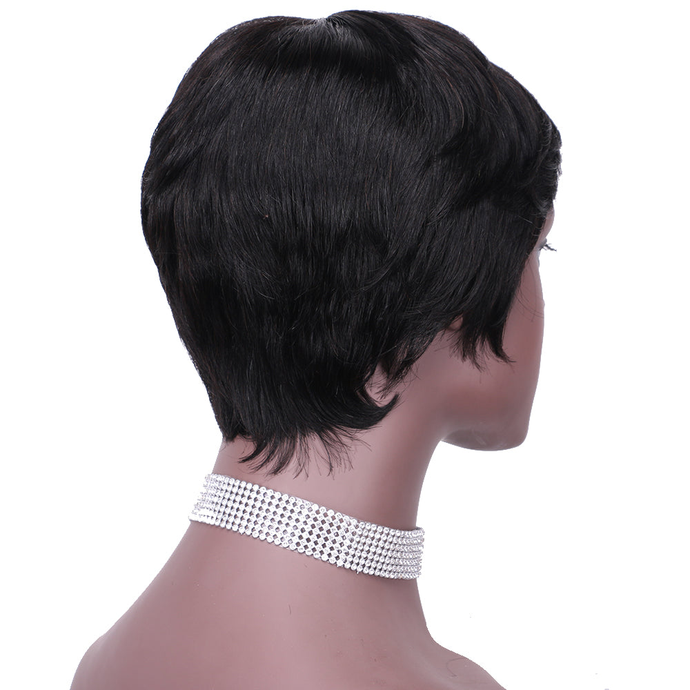 Pixie Cut wig 100%Human Hair Short Wigs Layered Wigs Full Machine Made Wig  item#9069