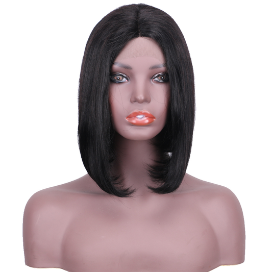 Lace Frontal Wig 13x1 T Part Lace 100%Human Hair BOB item#9038