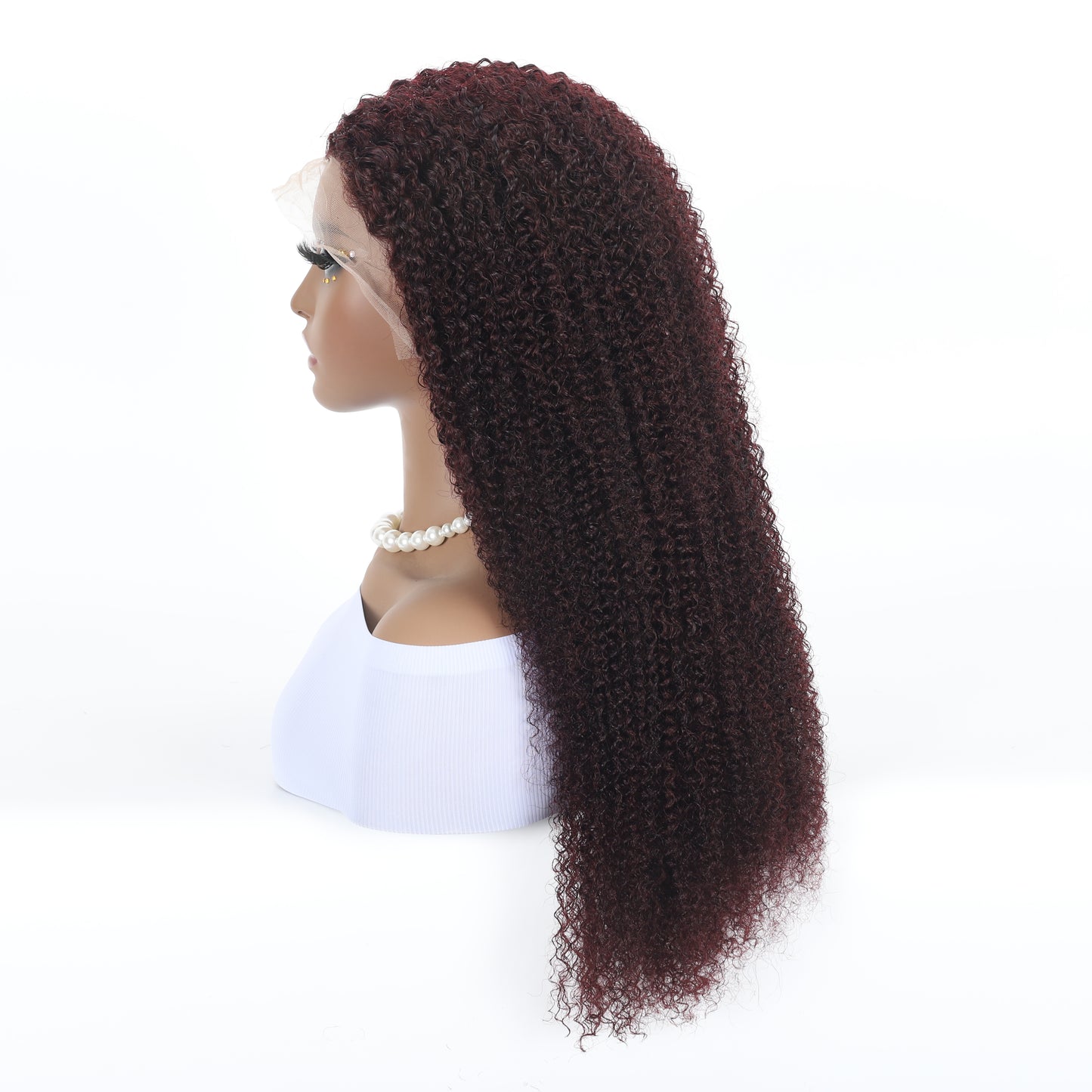 A HIGH-END Lace Frontal Wig Hand Tied 13*4 100%Virgin Remy Human Hair Bundle Wig Natural kinky curl item#1340NK