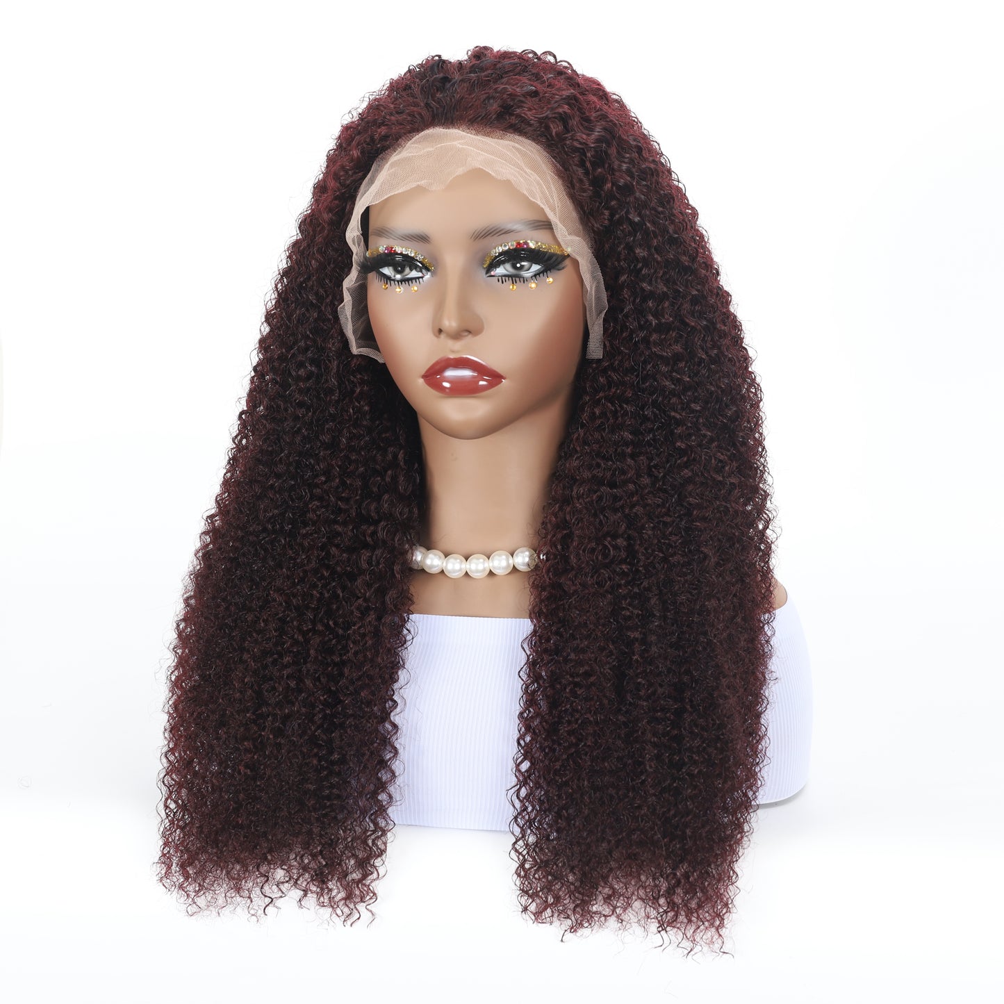 A HIGH-END Lace Frontal Wig Hand Tied 13*4 100%Virgin Remy Human Hair Bundle Wig Natural kinky curl item#1340NK