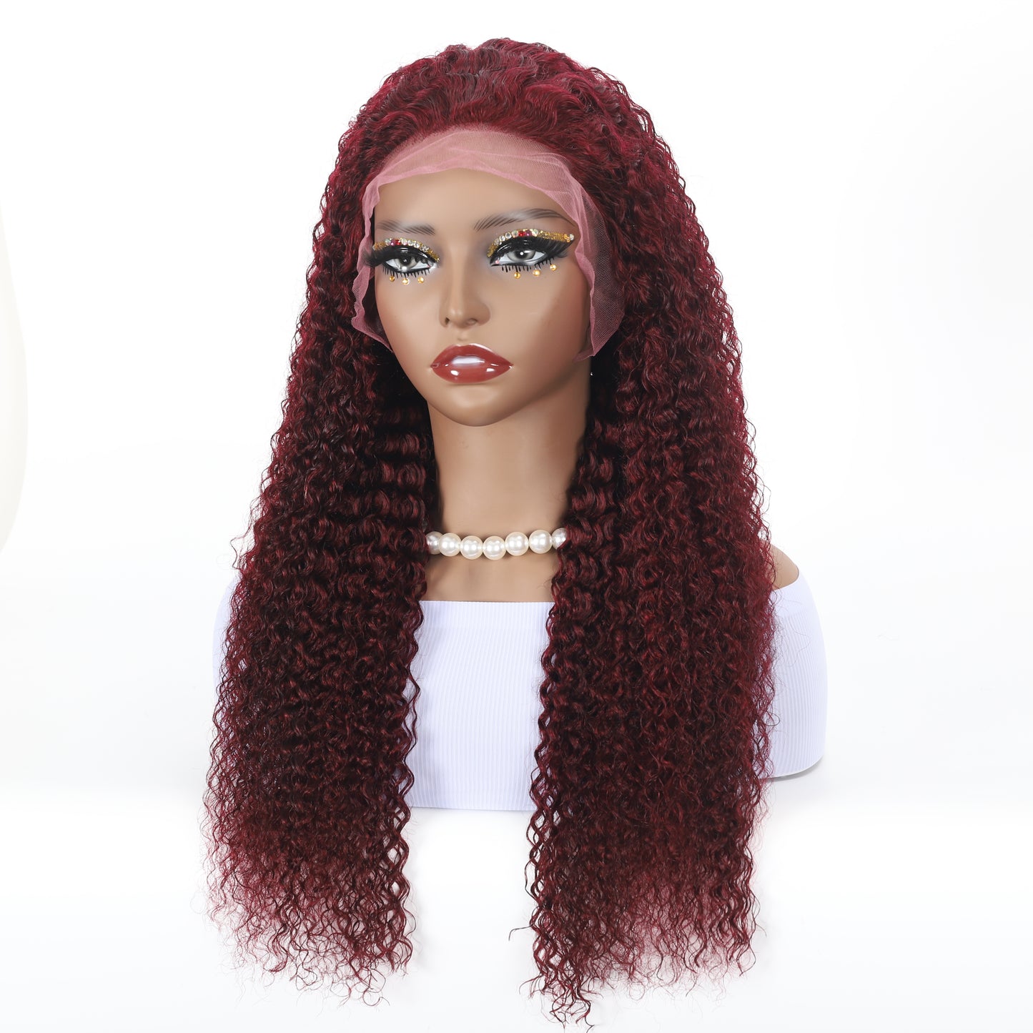 A HIGH-END Lace Frontal Wig Hand Tied 13*4 100%Virgin Remy Human Hair Bundle Wig Jerry curl item#1340JC