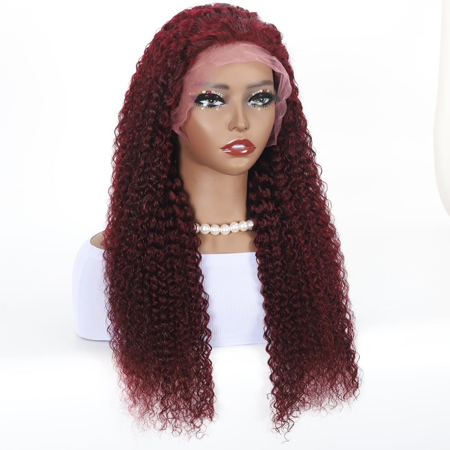 A HIGH-END Lace Frontal Wig Hand Tied 13*4 100%Virgin Remy Human Hair Bundle Wig Jerry curl item#1340JC