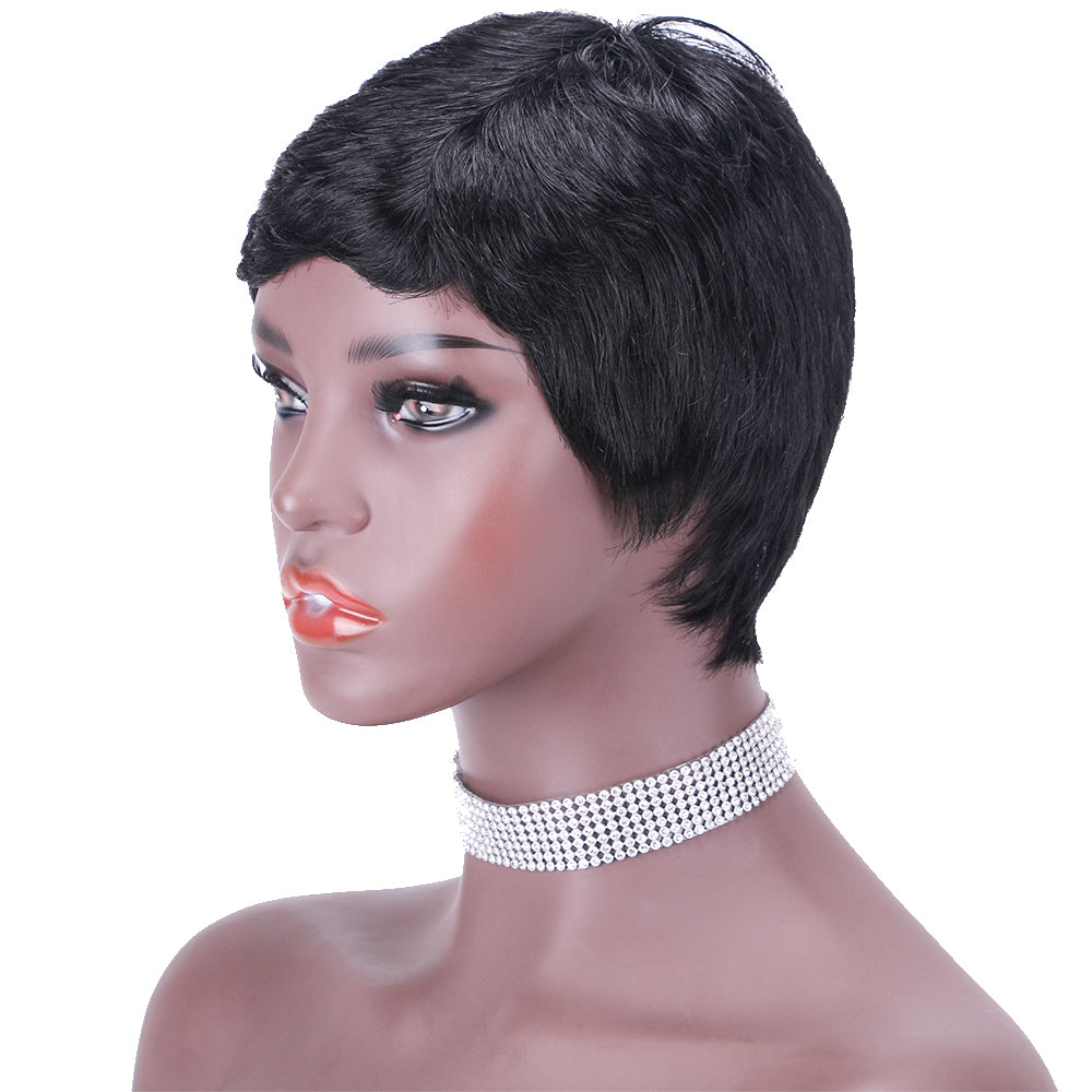 Pixie Cut wig 100%Human Hair Short Wigs Layered Wigs Full Machine Made Wig  item#9127