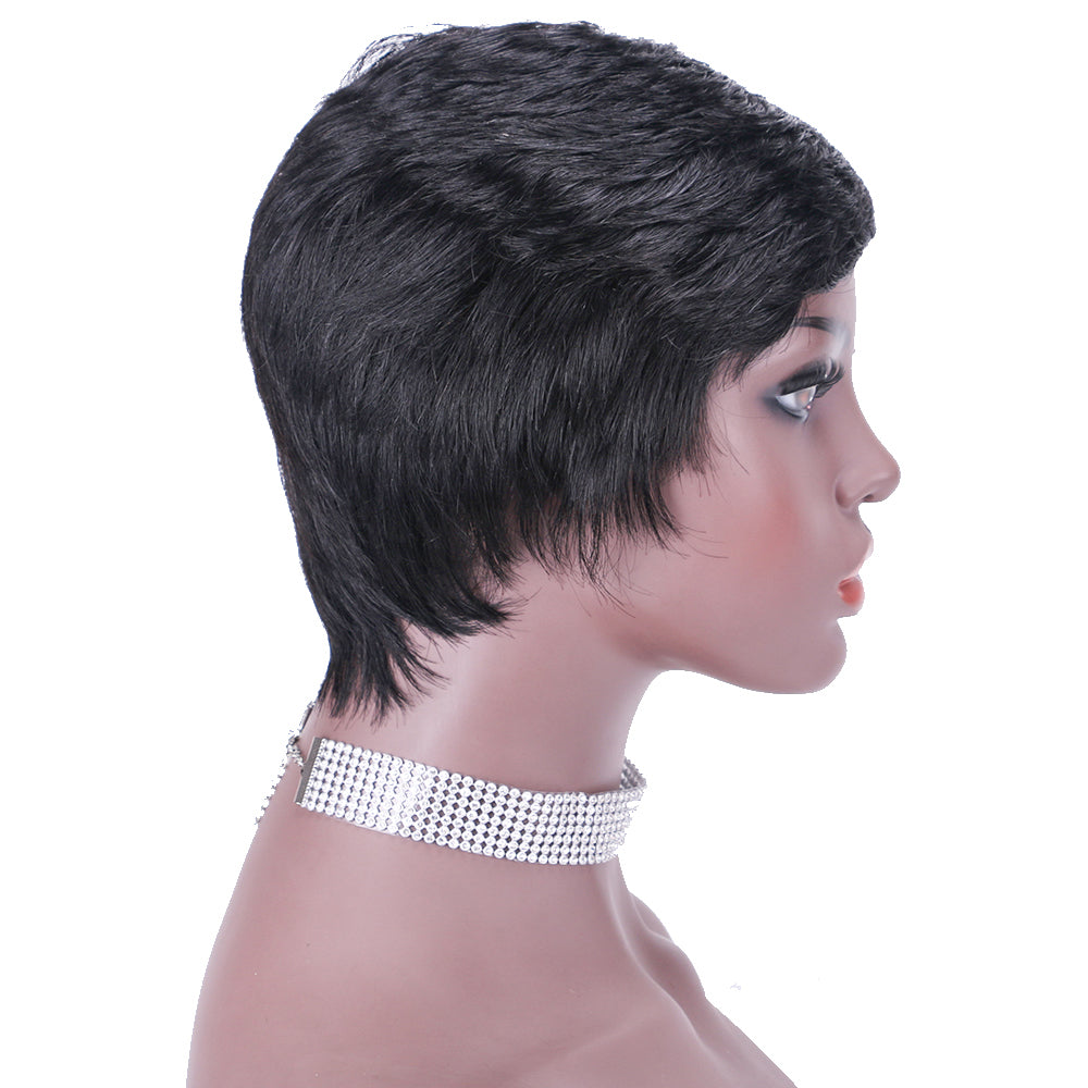 Pixie Cut wig 100%Human Hair Short Wigs Layered Wigs Full Machine Made Wig  item#9127