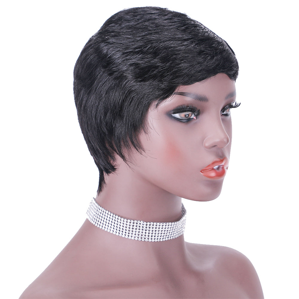 Pixie Cut wig 100%Human Hair Short Wigs Layered Wigs Full Machine Made Wig  item#9127