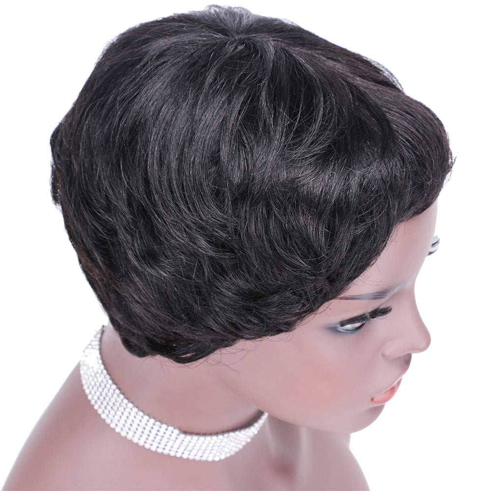 Pixie Cut wig 100%Human Hair Short Wigs Layered Wigs Full Machine Made Wig  item#9077