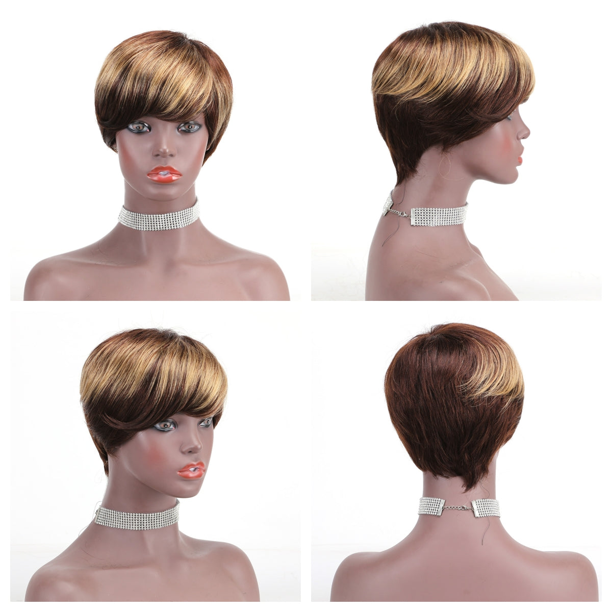 Pixie Cut wig 100%Human Hair Short Wigs Layered Wigs Full Machine Made Wig item#9149