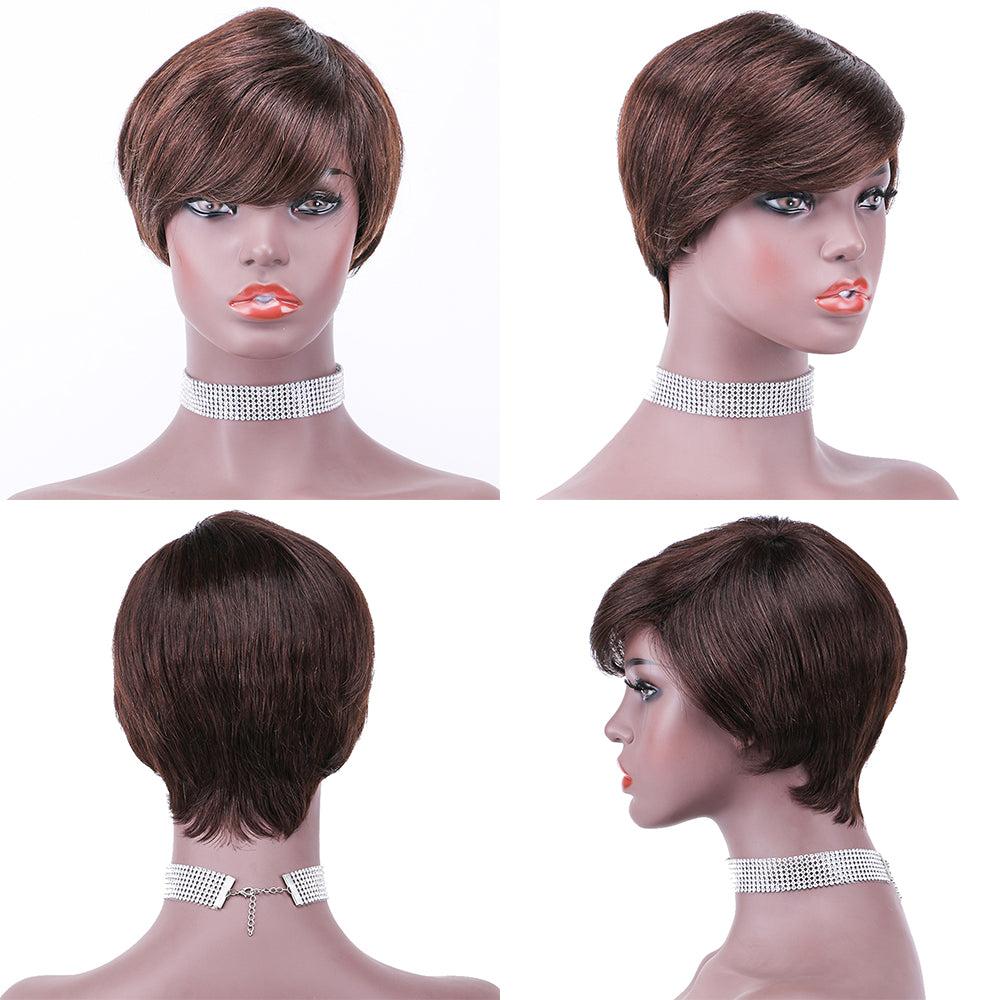 Pixie Cut wig 100%Human Hair Short Wigs Layered Wigs Full Machine Made Wig item#9149