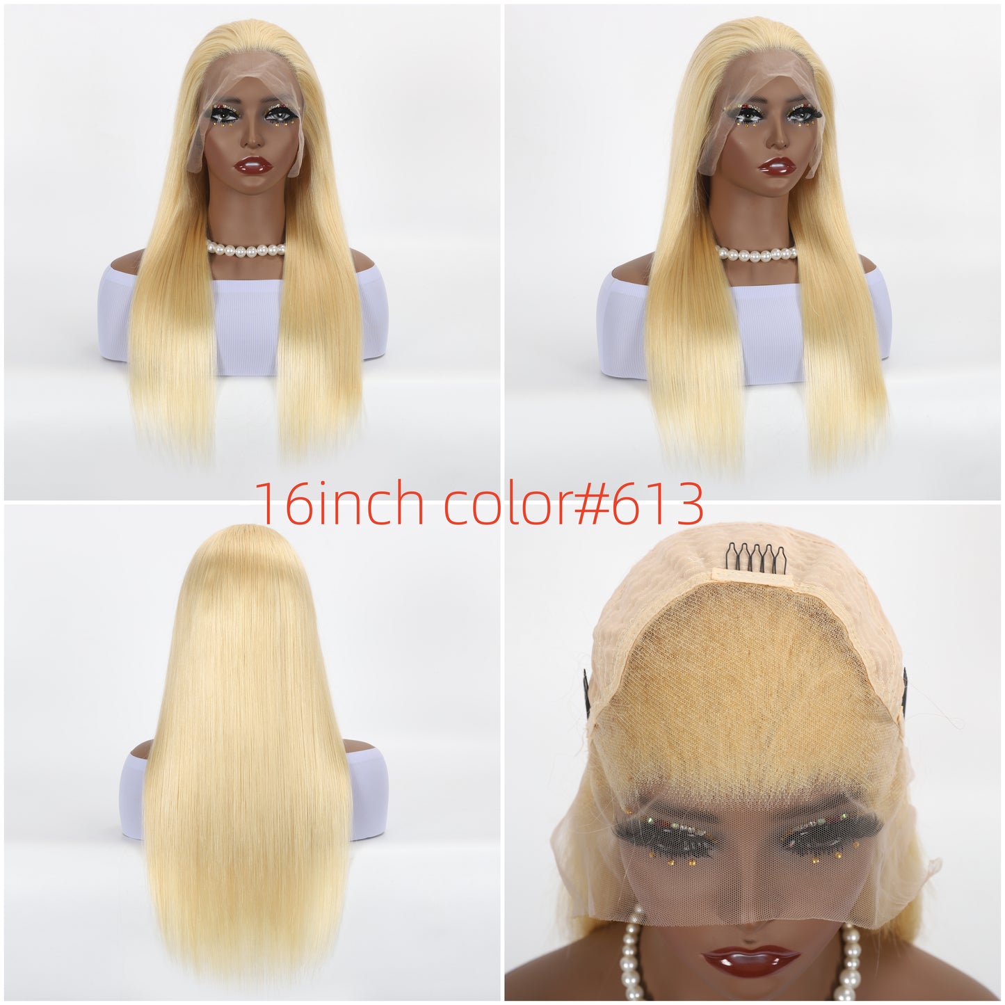 A HIGH-END Lace Frontal Wig Hand Tied 13*4 100%Virgin Remy Human Hair Bundle Wig Straight item#1340ST