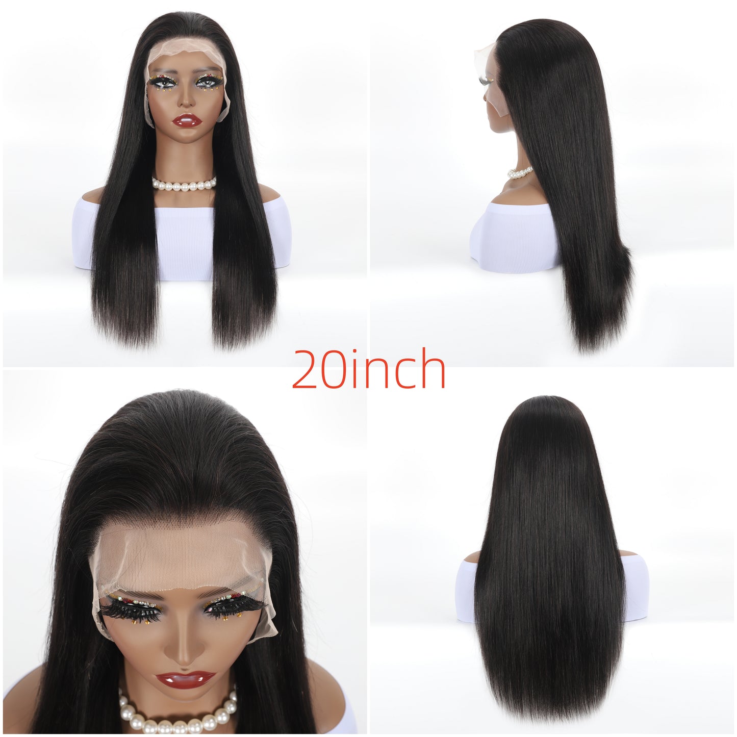 A HIGH-END Lace Frontal Wig Hand Tied 13*4 100%Virgin Remy Human Hair Bundle Wig Straight item#1340ST