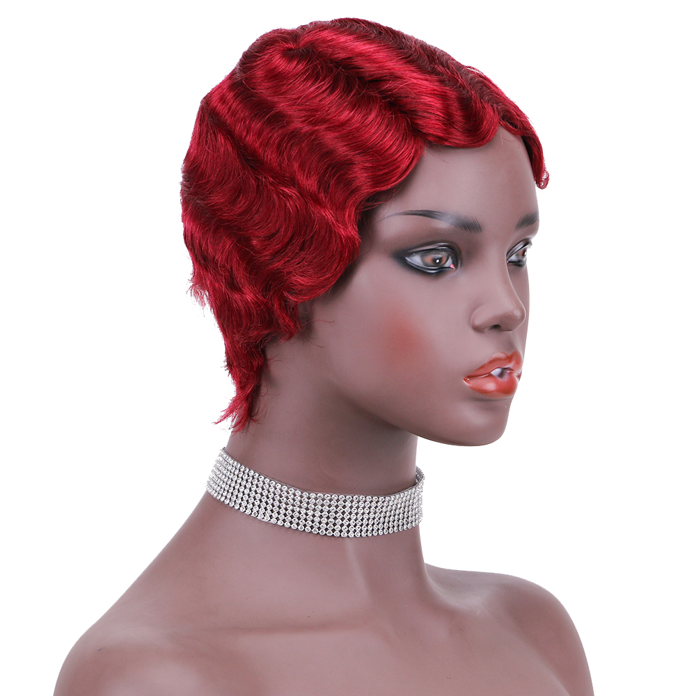 Pixie Cut wig 100%Human Hair Short Wigs Layered Wigs Full Machine Made Wig  item#9012